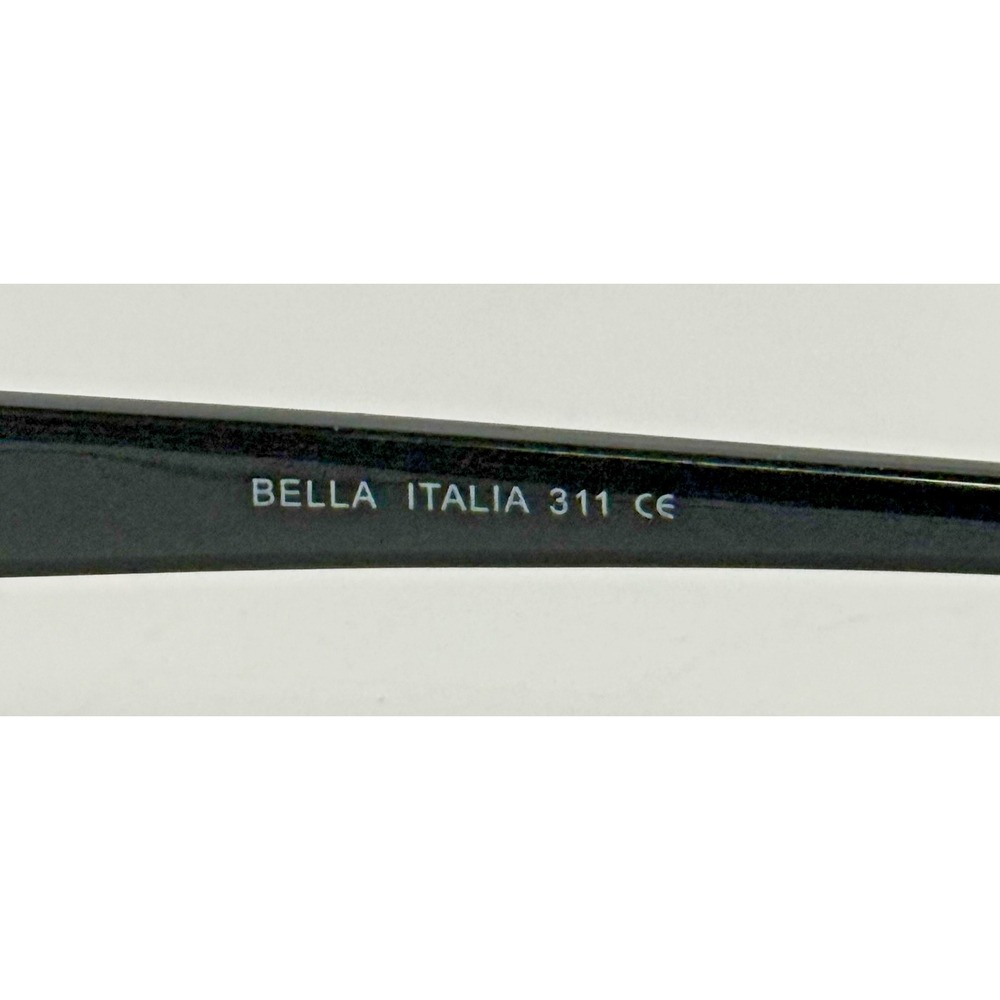 Bella Italia 311 Eyeglass Frames Womens 53-19-130 Black Gold Geometric Hexagon - Picture 5 of 8
